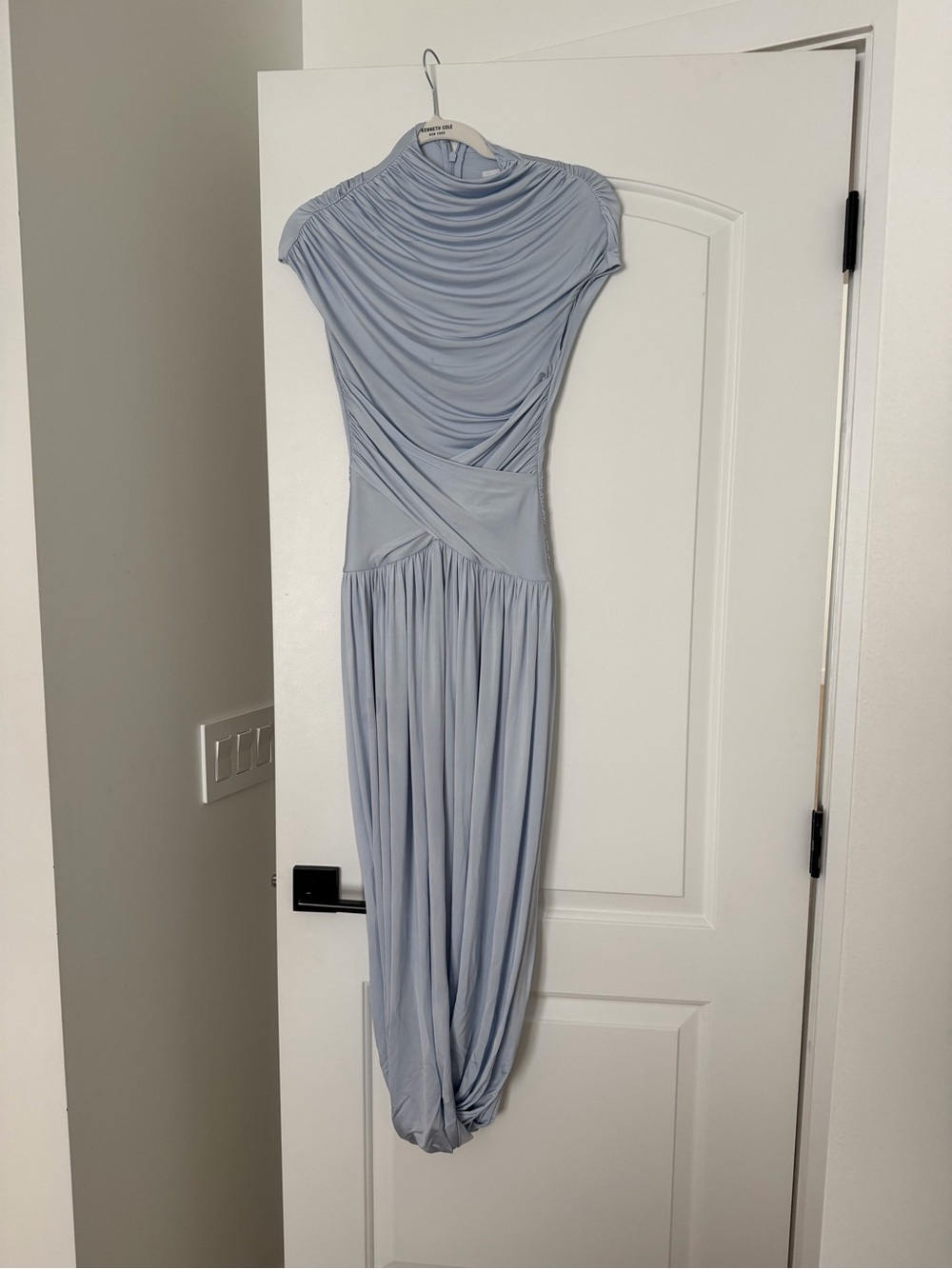 Self-portrait draped midi dress